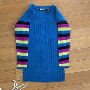 Planet Gold Vibrant Blue Sweater Dress